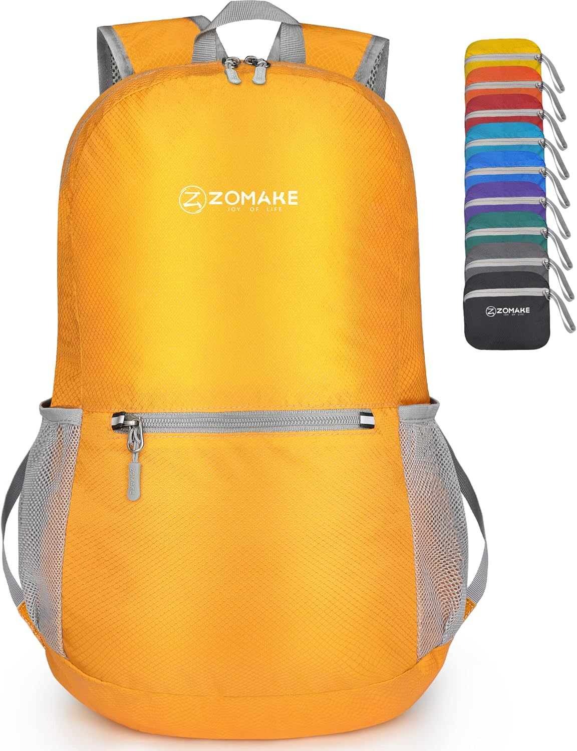 ZOMAKE Ultra Lightweight Hiking Backpack 20L, Packable Small Backpacks Water Resistant Daypack for Women Men(Yellow New)