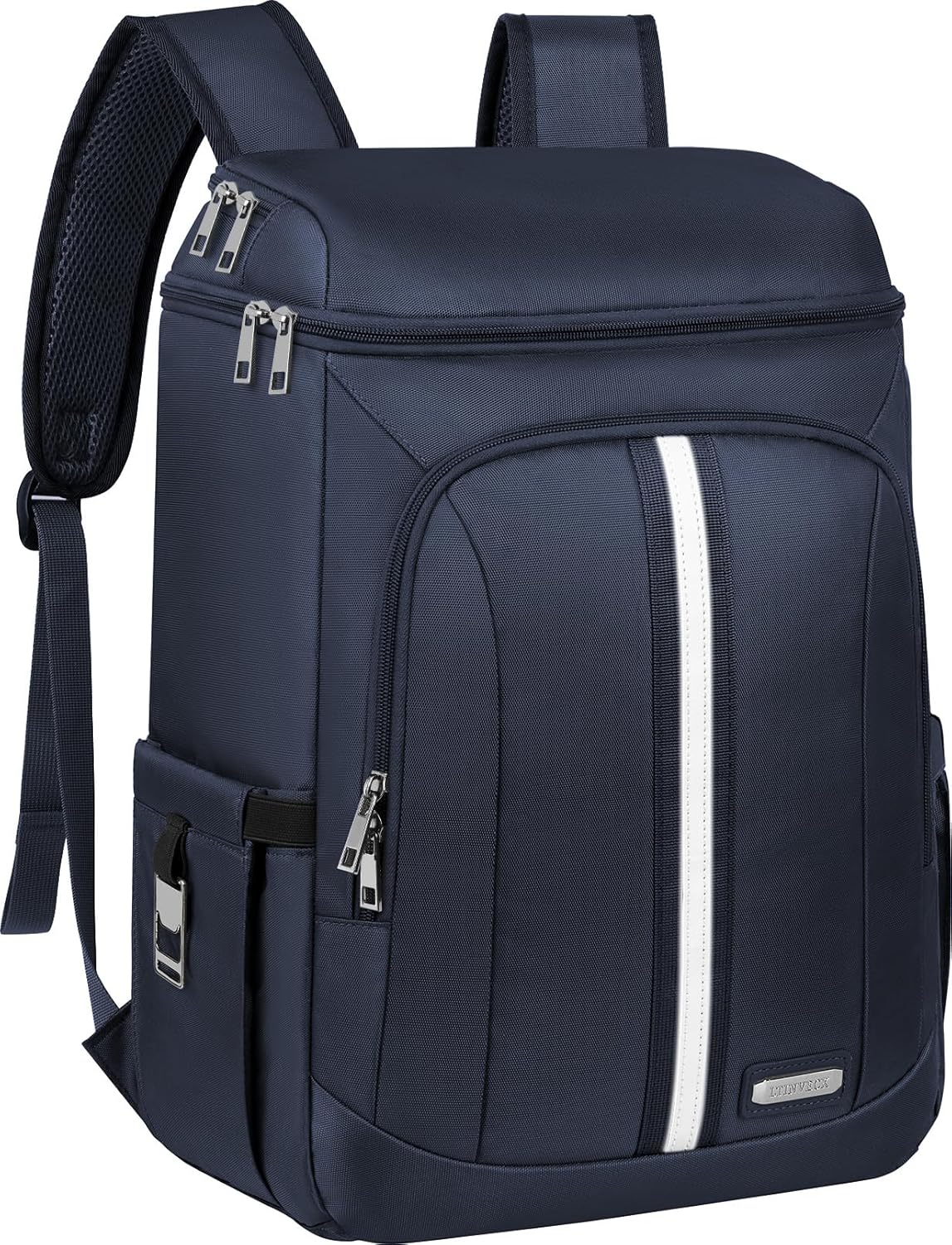 Backpack Cooler Insulated Leak Proof 35 Cans, 2 Insulated Compartments Thermal Bag, Portable Lightweight Beach Travel Camping Lunch Backpack for Men and Women, 30L, Reflective Stripes, Water-Resistant