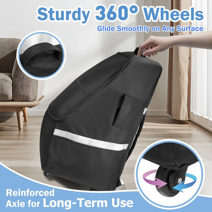 Upgrade Car Seat Travel Bag for Airplane With Wheels, Carseat Travel Bag for Airplane, Car Seat Travel Bag With Wheels, Wheeled CarSeat Travel Bag For Graco for Heavy-Duty Protection for Air Travel