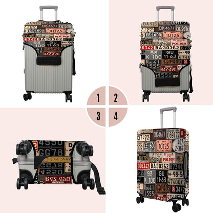 Travel Luggage Cover Suitcase Protector Fits 18-32 Inch Luggage Wheel Covers Patterned Travel Related Items Flower Luggage Protector Elastic Anti-scratch Suitcase Cover M