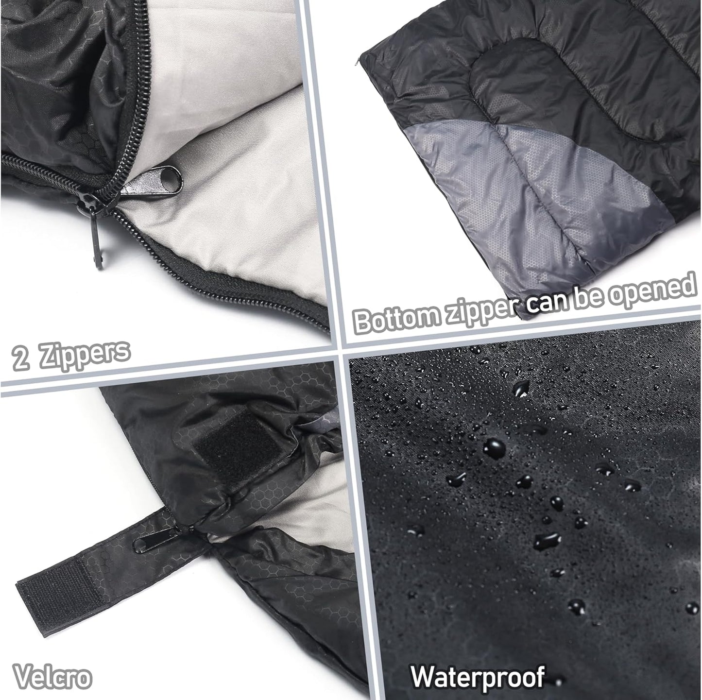 tuphen- Sleeping Bags for Adults Kids Boys Girls Backpacking Hiking Camping Microfiber Liner, Cold Warm Weather 4 Seasons Indoor Outdoor Use, Lightweight & Waterproof