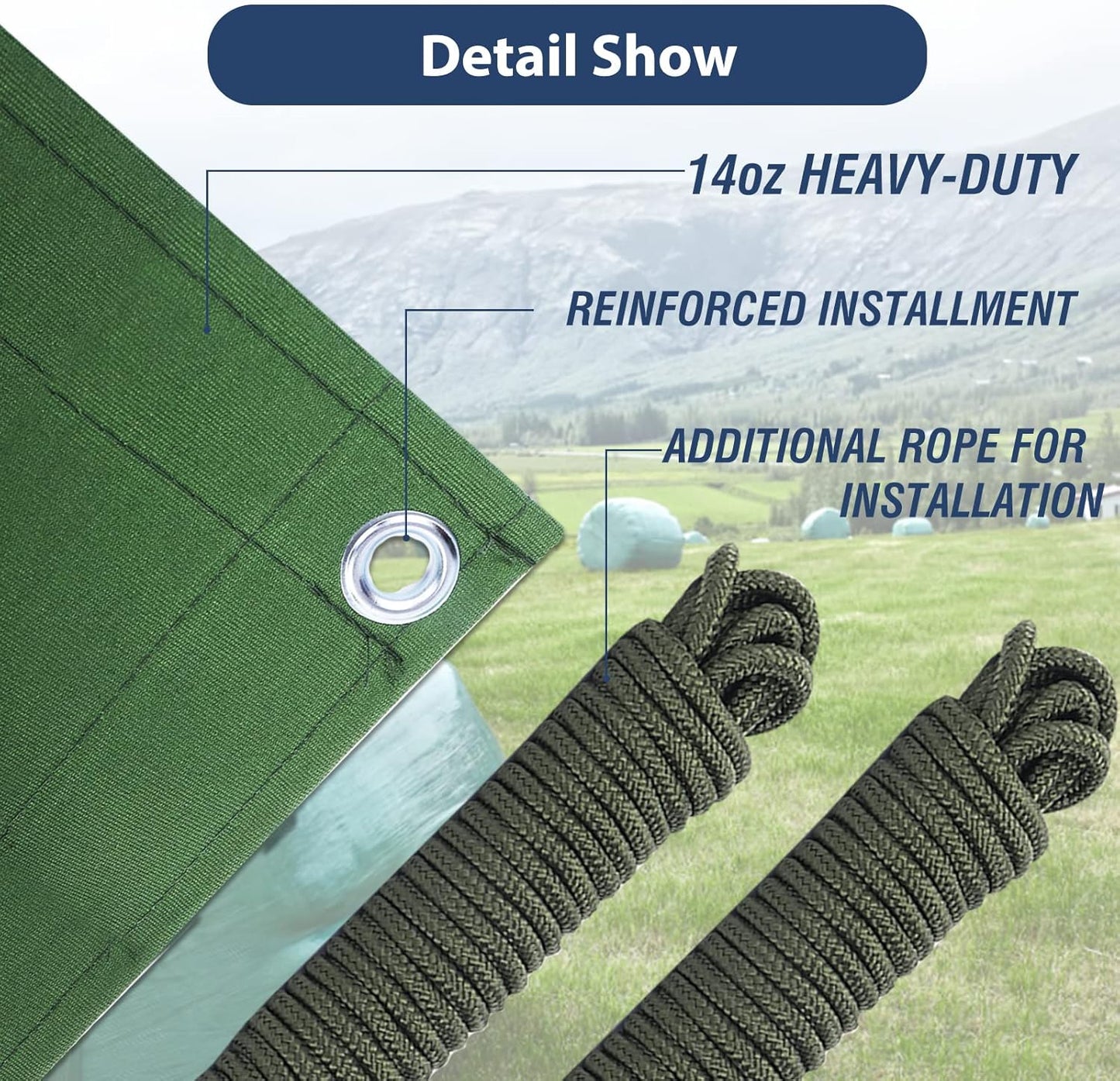 12’x20’ Canvas Tarps Heavy Duty Waterproof Tarpaulins with Aluminum Grommets,UV Resistant, 22Mil Multipurpose Drop Cloth, 14oz Durable Cover Sheet for Outdoor and Indoor Use with Ropes.