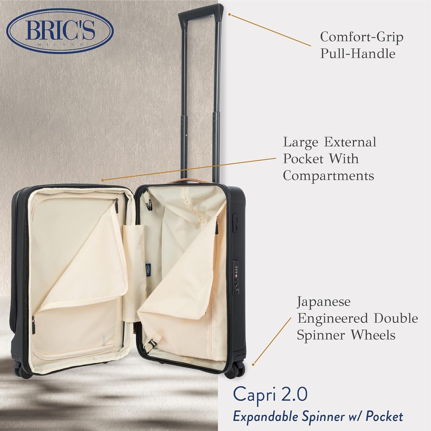Bric's Capri 2.0 21" Spinner w/Pocket Expandable