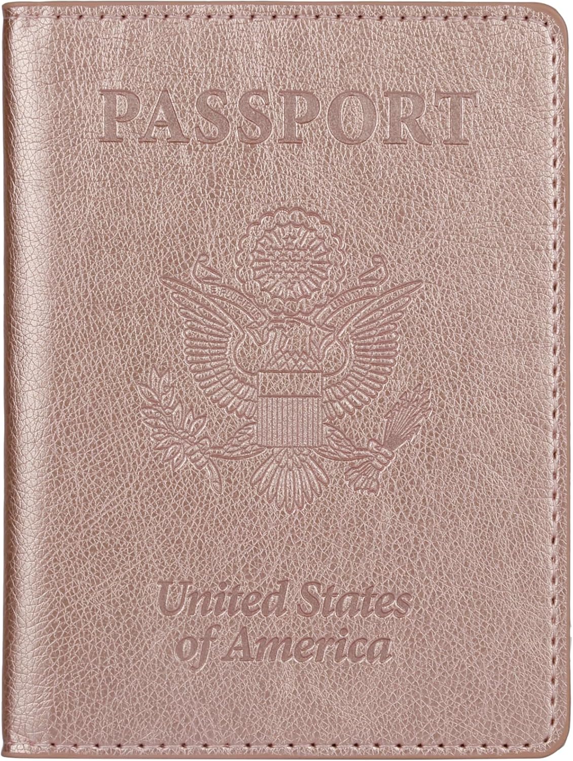 TIGARI Passport Holder for Travel Women Men, PU Leather Passport Wallet Cover Case Sleeve, Waterproof Protected Document Organizer, Family Vacation Plane Cruise Travel Essentials-Pink