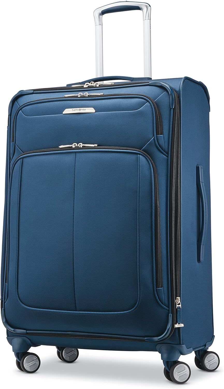 Samsonite Solyte DLX Softside Expandable Luggage with Spinner Wheels, Mediterranean Blue, 3-Piece Set (20/25/29)