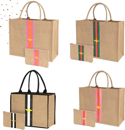 Large Beach Bag Jute Woven Tote - Image 3