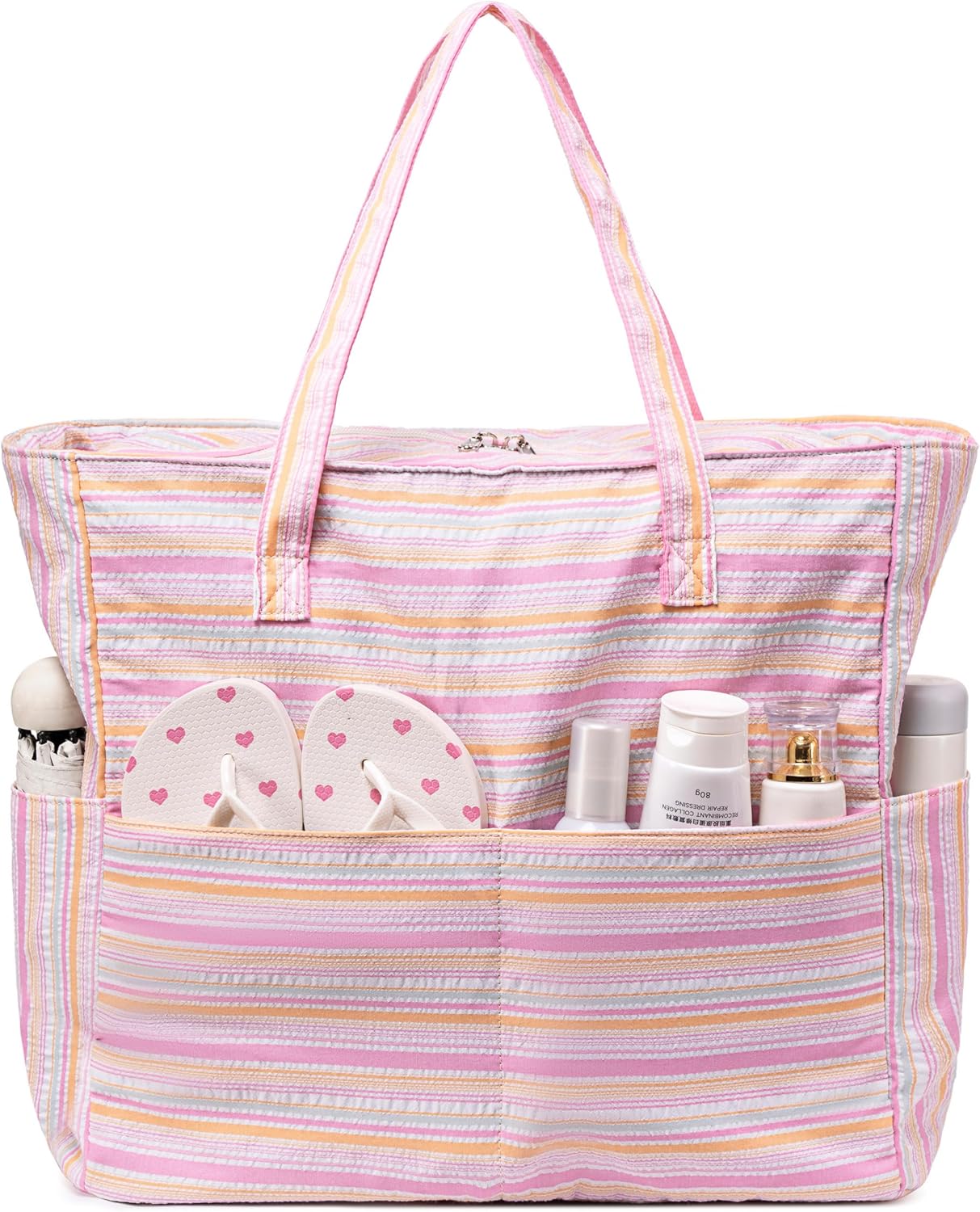 Waterproof Beach Tote Pool Bags for Women Ladies Extra Large Gym Tote Carry On Bag With Wet Compartment for Weekender Travel