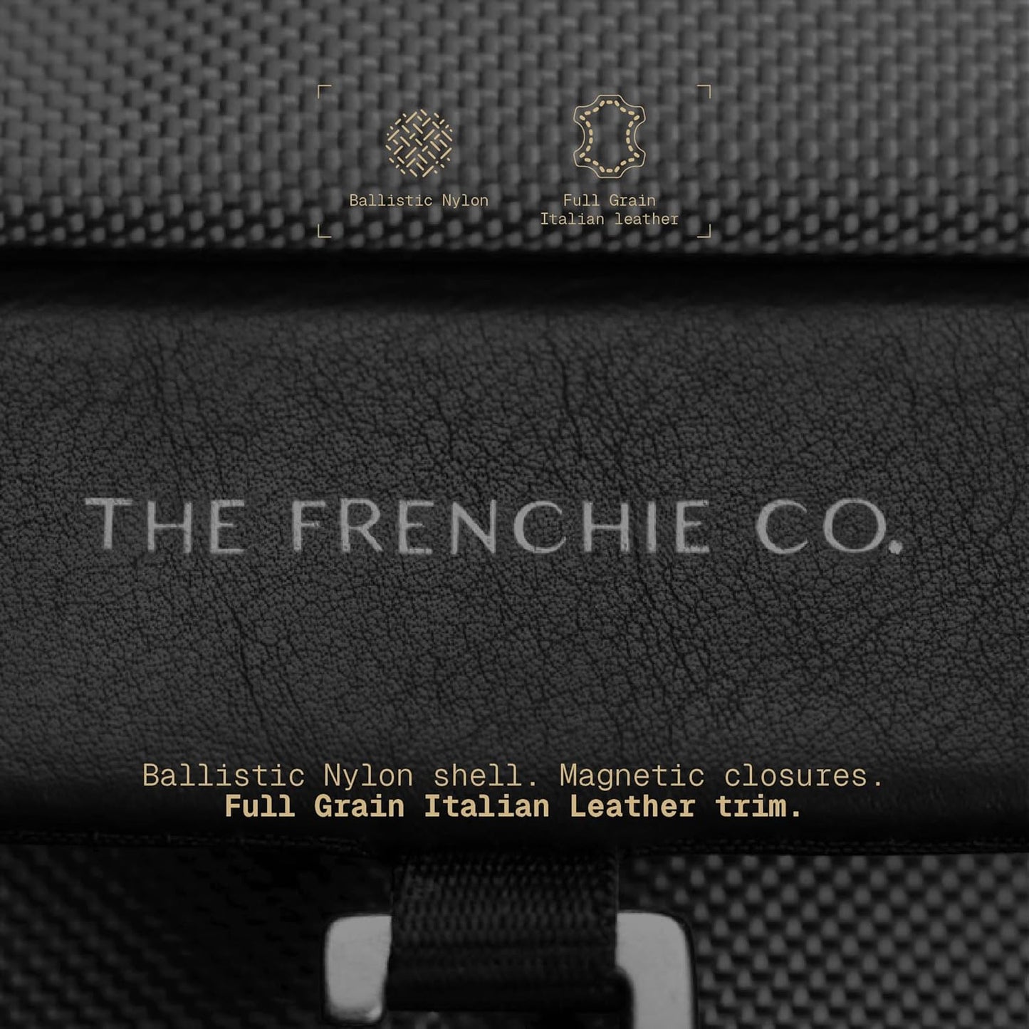 The Frenchie Co. - Work/Travel Speed Backpack - Expandable 23 to 30 liters - Anti-theft magnetic closure - Ballistic nylon with padded laptop compartment and minimalist professional design