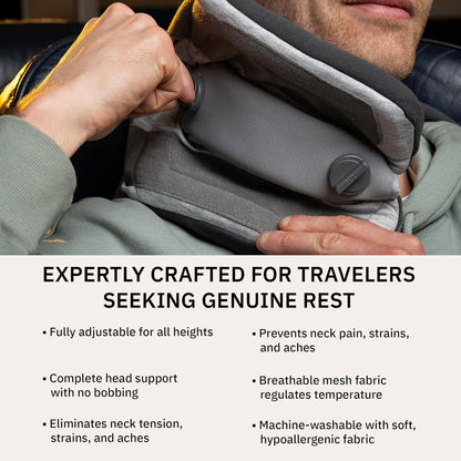 trtl Pillow Plus - Plane Neck Pillow for Traveling - Plane Pillow with Foam Padding for Head and Neck Support - Machine Washable - Waterproof Carry Bag