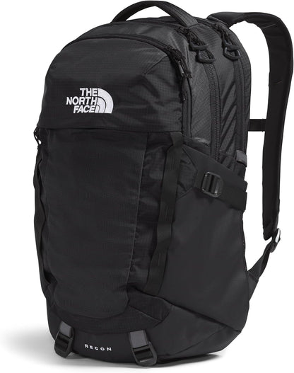 THE NORTH FACE Recon Everyday Laptop Backpack | Daypack with Water Repellent Finish, 16" Laptop Sleeve, 2 Water Bottle Pockets, TNF Black/TNF Black-NPF, One Size