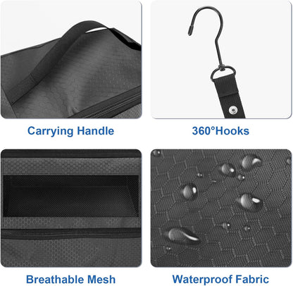 Suitcase Organizer, Travel Luggage Organizer Portable Hanging Travel Shelves Collapsible Hanging Packing Cubes for Carry on Suitcase