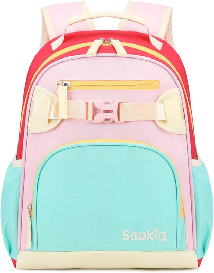 Cute Mini Toddler Backpacks for Girls 2-4 Little Kids Backpack preschool Bookbag (Aqua Pink Red)