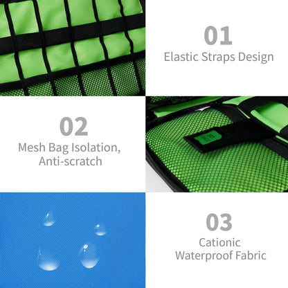 Electronics Travel Organizer,Portable Waterproof Electronic Travel Storage Bag for Small Charging Cord Storage,Charger,SD Card etc,for Travel,Business- Blue Green