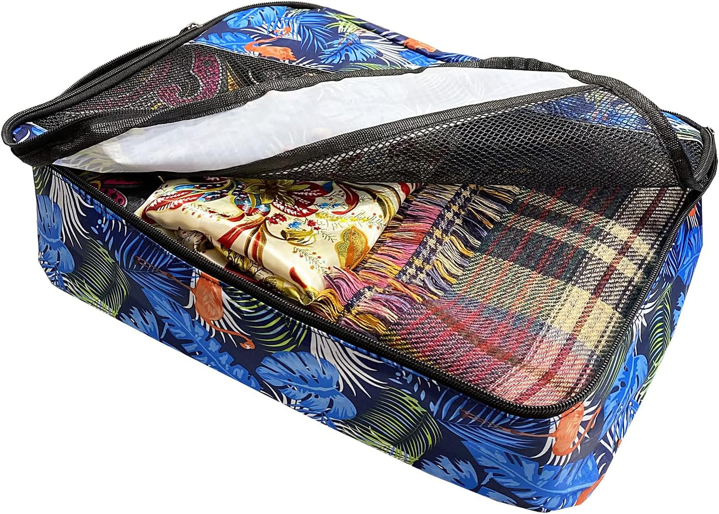 5 Set Packing Cubes for Travel Large Suitcase Luggage Organizer Bags Travel Accessories Vacation 4 Cubes 1 Laundry Pouch Bag