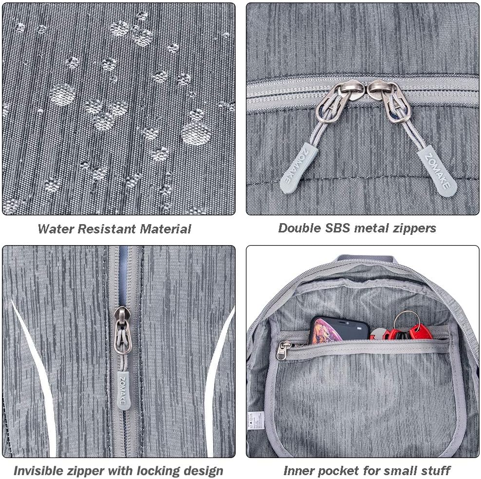 ZOMAKE 25L Ultra Lightweight Packable Backpack, Foldable Hiking Backpacks Water Resistant Small Folding Daypack for Travel(Medium Grey)