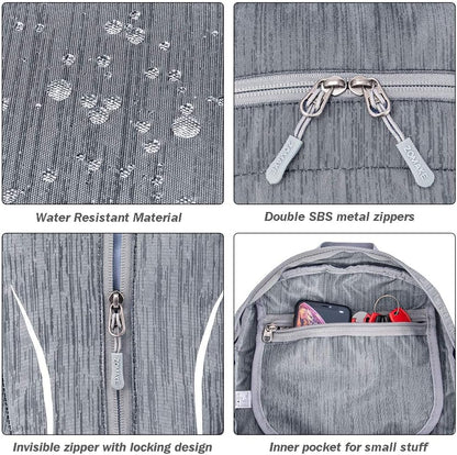 ZOMAKE 25L Ultra Lightweight Packable Backpack, Foldable Hiking Backpacks Water Resistant Small Folding Daypack for Travel(Medium Grey)