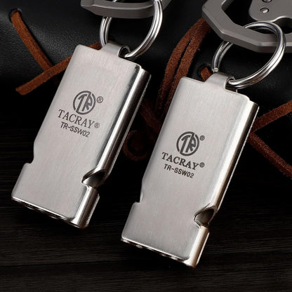 TACRAY Emergency Whistles Lifeguard Safety Whistle with Neck Chain and Keychain for Outdoor Camping Hiking