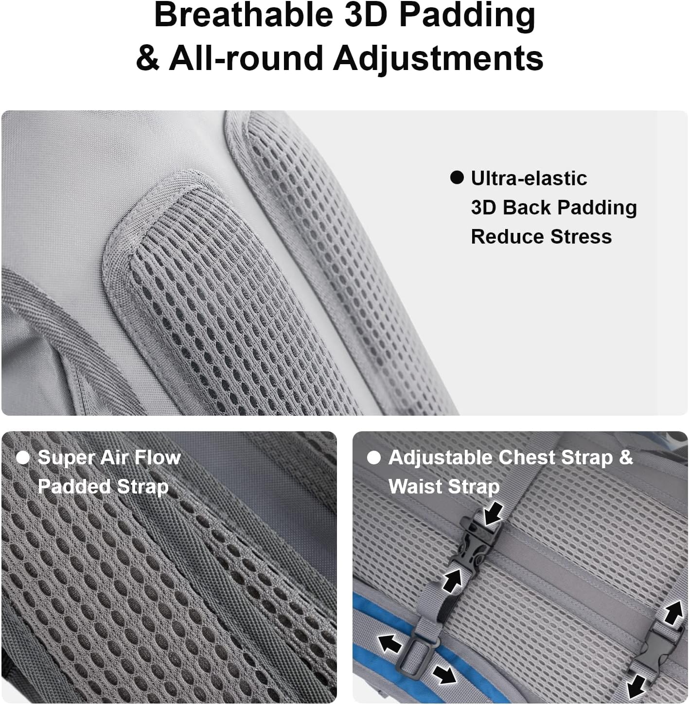 Everfun Hydration Backpack 18L with Water Bladder 2L/3L Hiking Water Backpack Women Men Hydration Pack Insulated Lightweight Day Hydropack with Storage for Hiking, Biking, Running, Festival