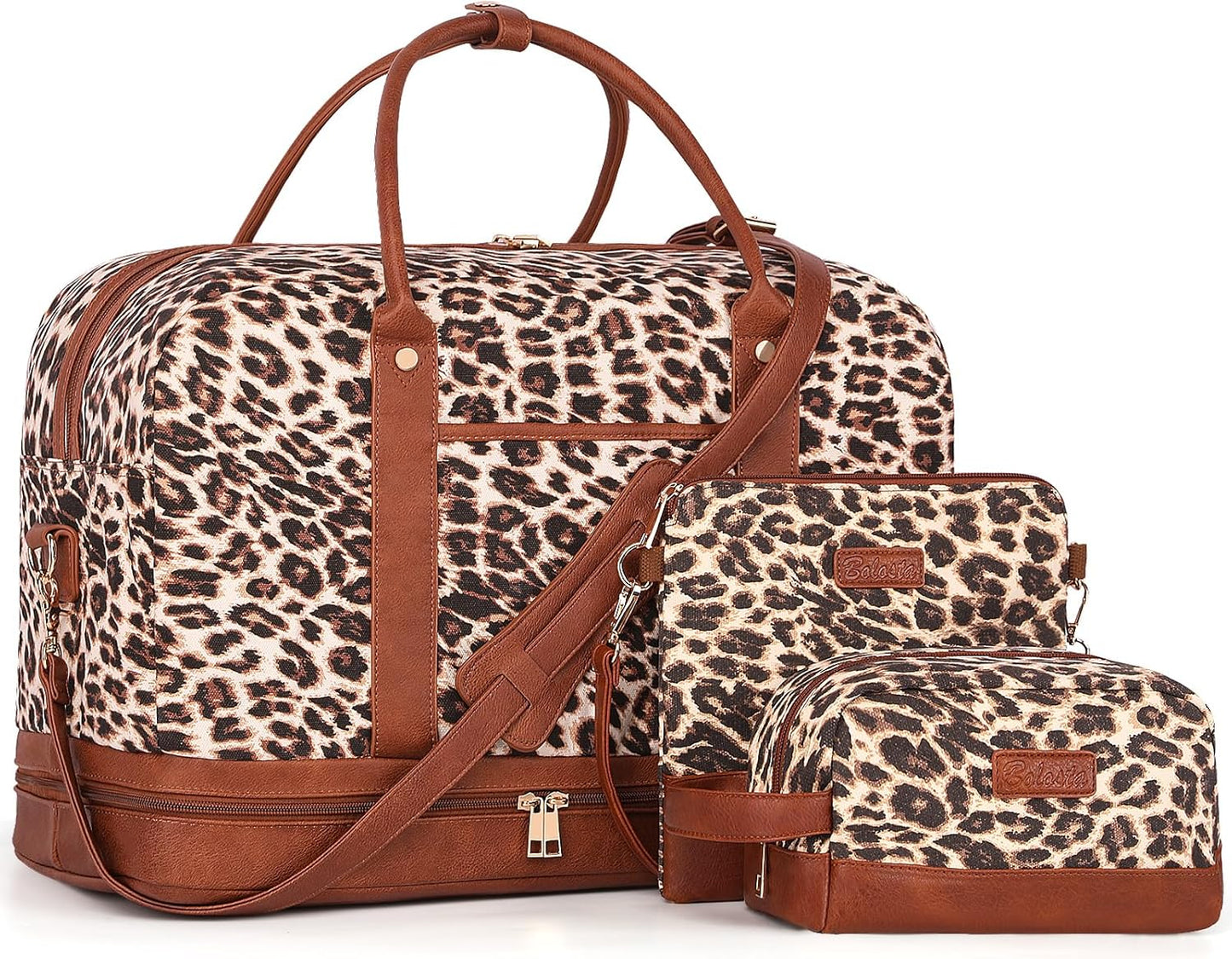 Weekender Bag for Women Canvas Overnight Bag Large Travel Tote Bag Carry on Shoulder Duffle Bag With Shoe Compartment,Perfect for Travel/Daily Use/Birthday Gift …