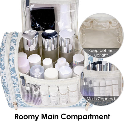 Narwey Hanging Toiletry Bag for Women Travel Makeup Bag Organizer Toiletries Bag for Cosmetics Essentials Accessories
