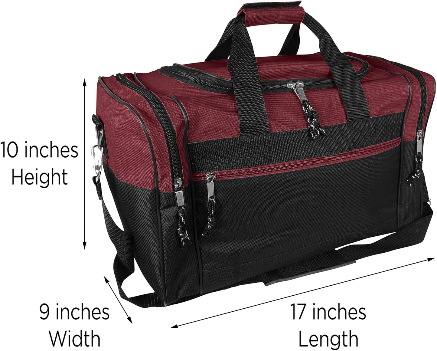 DALIX 17" Blank Duffle Bag Duffel Bag Travel Size Sports Durable Gym Bag