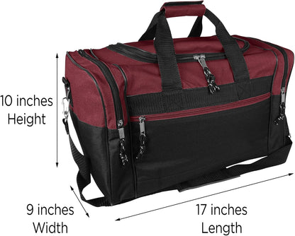 DALIX 17" Blank Duffle Bag Duffel Bag Travel Size Sports Durable Gym Bag