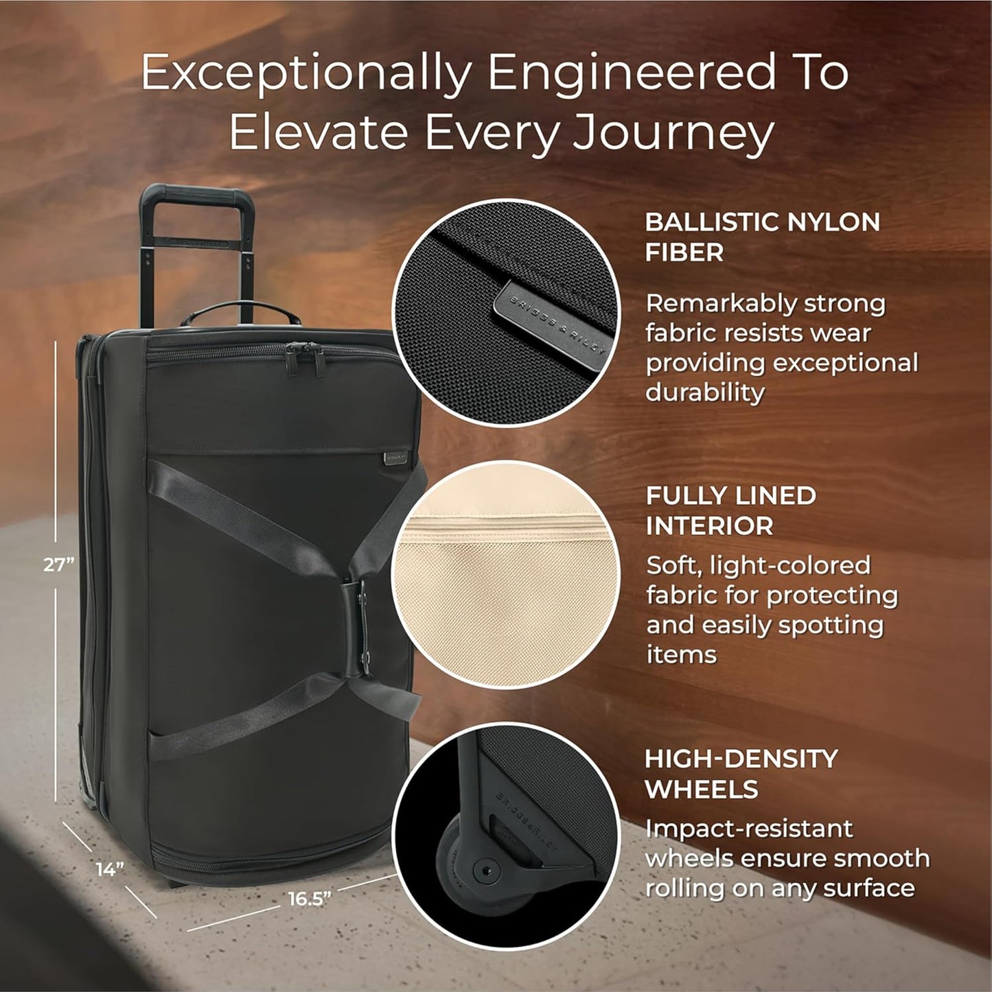 Briggs & Riley Travel Duffel Bag - Weekender & Overnight Luggage for Women & Men, Softside Bag