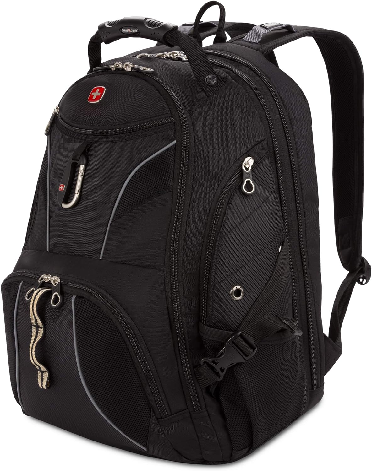 SwissGear 1923 Scansmart Backpack, Black/Silver, 17-Inch