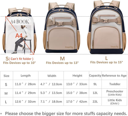 Cute Mini Toddler Backpacks for Boys 2-4 Little Kids Backpack Preschool Bookbag (Brown Gray)