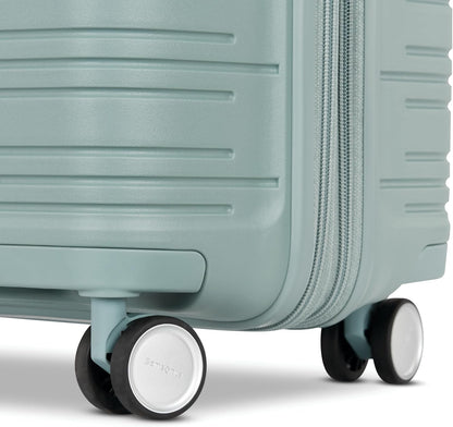 Samsonite Elevation Plus - Medium Hardside Luggage - Scratch Resistant Polypropylene Shell, RightHeight™ Adjustable Handle, Integrated AirTag Holder, TSA Lock, WetPak™ Compartment - Cypress Green