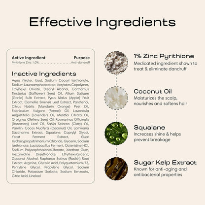 Jupiter Balancing Anti Dandruff Shampoo Duo, for Women & Men, Physician-Formulated for Flaky, Itchy, Oily, Dry Scalp, & Paraben-Free, Anti-Dandruff Shampoo with Zinc, 2 pack, 14 fl oz ea