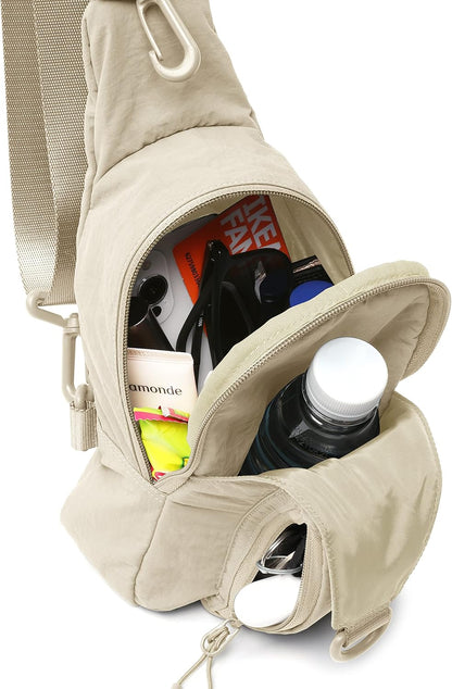 ODODOS Daily Sling Bag with Adjustable Straps Crossbody Chest Bag Lightweight Small Backpack for Casual Traveling Hiking