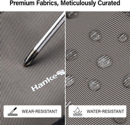 Hanke Passport Holder, Travel Wallet for Womens and Men, Neck Wallet Hidden Passport Pouch for Travel Adjustable Lightweight Thin with 6 compartments (Dark Grey)