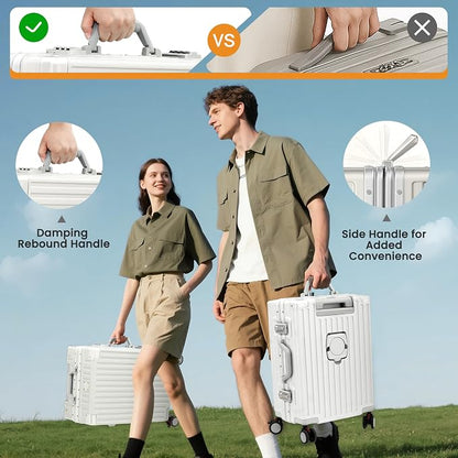 Carry On Luggage 22x14x9 Airline Approved, Zipperless Luggage Carry On - Image 7