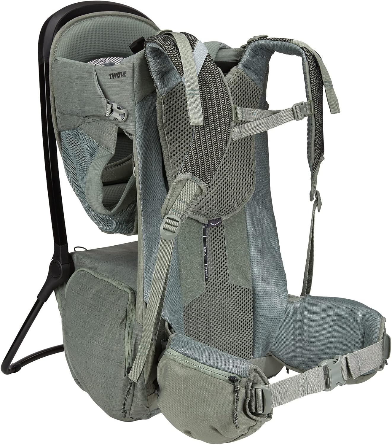 Thule Sapling Child Carrier Backpack - Machine Washable Seat - Self-Standing Frame - Adjustable padded straps for parents - Ergonomic seat with under-leg support for child - UPF 50 Sunshade