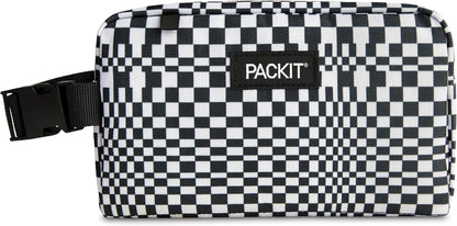 PackIt® Freezable Snack Box, Checked Out, Built with ECOFREEZE Technology, Collapsible, Reusable, Zip Closure with Buckle Handle, Designed For Work Snacks, Fresh Snacks On the Go, Adults, and All Ages