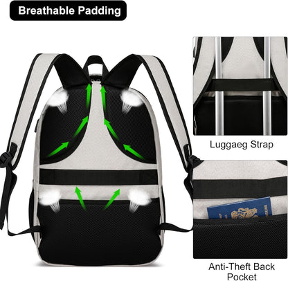 BIKROD Backpack for Girls Women, School Backpack for Teen Boys, Lightweight Casual High School Bookbag, Daily-use Travel Laptop Backpack with USB Charging Port Fits 15.6 Inch Notebook