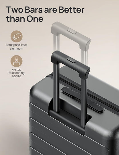 Carry on Luggage 22 X 14 X 9 Airline Approved, 20 Inch Luggage for 3-5 Days Travel, Double Spinner Wheels, 100% Hardshell PC, TSA Lock (00-Black (Expandable), Set 3PCS (20-Inch/24-Inch/28-Inch))