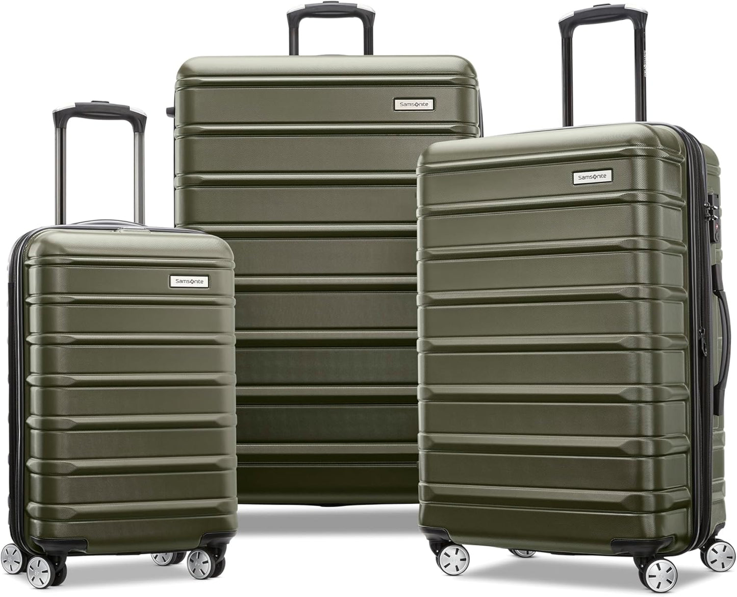 Samsonite Omni 2 Hardside Expandable Luggage with Spinner Wheels, 3-Piece Set (19/24/28), Vita Olive