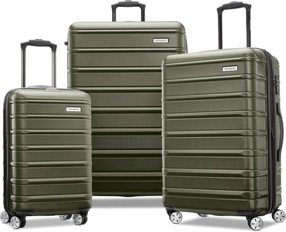 Samsonite Omni 2 Hardside Expandable Luggage with Spinner Wheels, 3-Piece Set (19/24/28), Vita Olive