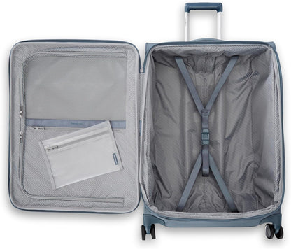 Samsonite UpLIFT Lightweight Large Checked Softside Luggage with Spinner Wheels - Expandable - Airline-Approved, Polyester Soft Suitcase for Ultra Light Travel - Elemental Blue