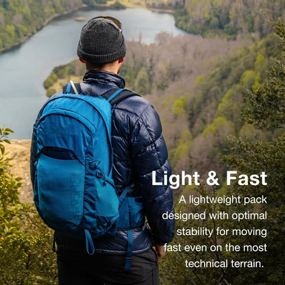 Osprey Talon 26L Men's Lightweight Hiking Backpack with Hipbelt, Phantom Grey/Dark Charcoal