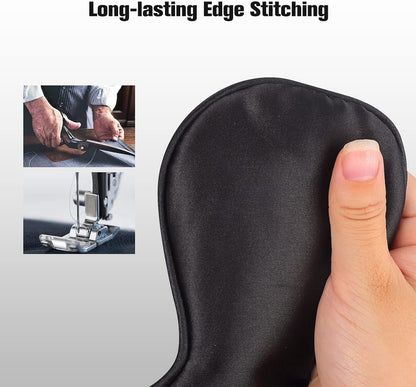 2Pack Silk Sleep Mask,IEKEODI Eye Mask for Sleeping，Elastic Blackout Eye Mask & Blindfold for Full Night's Sleep,Travel and Nap(Black+Purple)