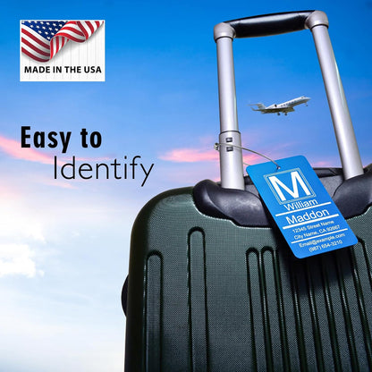 Luggage Tags for Suitcase - Personalized Engraved Metal Tag for Purple Cruise Travel - Custom Name Tags Suitable for Bags and Backpacks No Underline (2x3.5 inch)