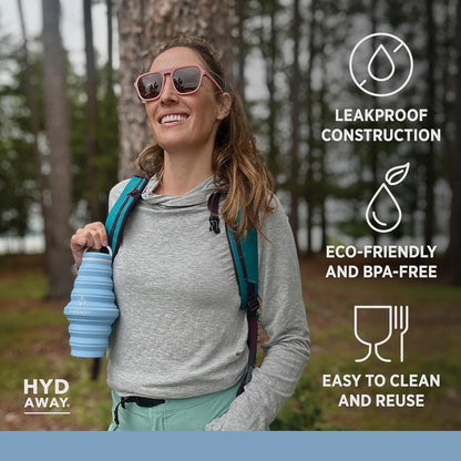 HYDAWAY 25oz Collapsible Water Bottle - BPA-Free, Leakproof, Lightweight, and Space-Saving - Perfect for Hiking, Travel, and All-Day Hydration