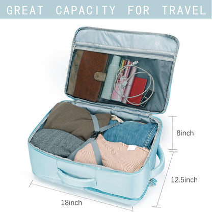 Sowaovut Travel Laptop Backpack, Extra Large High School College Backpacks, Flight Approved Daypack Business Bag Fit 17.3 inch Laptop for Men Women (Light Blue)