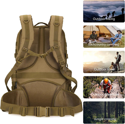 50L Military Tactical Backpack Hiking Waterproof Backpack Large Military Pack 3 Day Assault Pack Molle Bag Rucksack