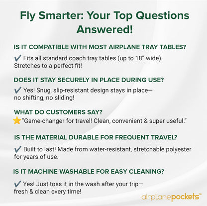 Airplane Pockets - Airplane Accessories - Plane Travel Essentials - Travel Organizer - Seat Storage Organizer - Air Travel Essentials - Seat Back Organizer - International Travel Must Haves