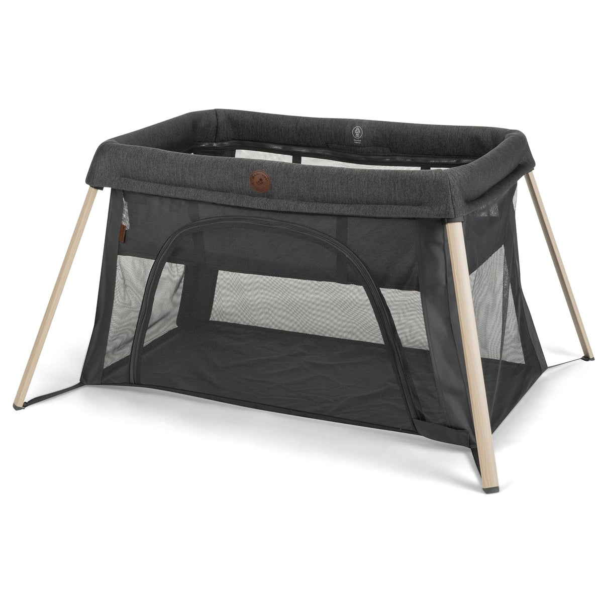 Maxi-Cosi Calao Travel Playard, Infant Bassinet, Toddler Playpen, Portable, Lightweight, Foldable, Easy Setup, with Carry Bag, Breathable Mesh, Classic Graphite