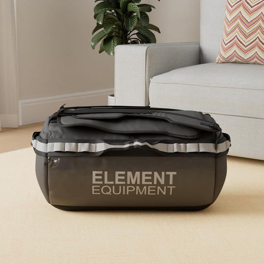 Element Equipment Trailhead Duffel Bag Shoulder Straps Waterproof Black/Grey Large